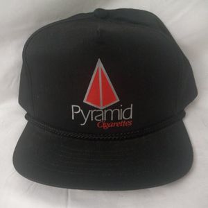 Vintage Pyramid Cigarettes Rope Cap Hat Adjustable Size Snapback Black 80's/90's
